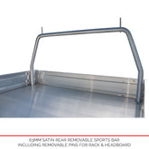 63mm Satin Rear Removable Sports Bar